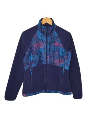 The North Face Womens Colorful Camo Contrast Full Zip Fleece Denali Jacket Small
